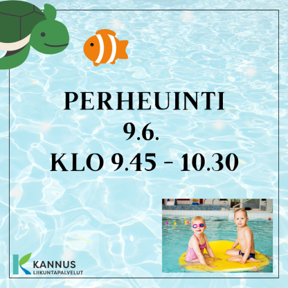 Kesän 2025 perheuinti klo 9.45 - 10.30