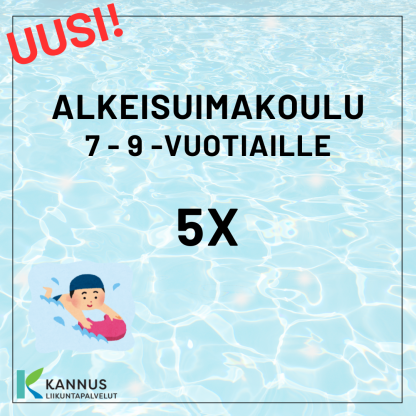 KESÄN 2025 ALKEISUIMAKOULU 7 - 9V, 5X KLO 18 - 19