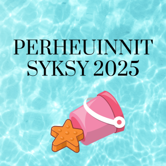 Perheuinnit syksy 2025 teksti ja ämpärin kuva