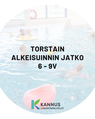 Torstain alkeisuinnin jatko 6-9v. Kuvassa uimareita altaassa