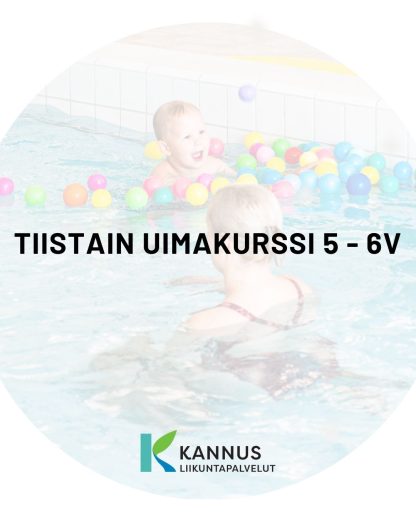 Tiistain uimakurssi 5-6v. lapsi ja aikuinen uimassa