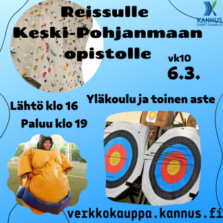 Seinäkiipeilyä, jousiammuntaa ja sumoilua