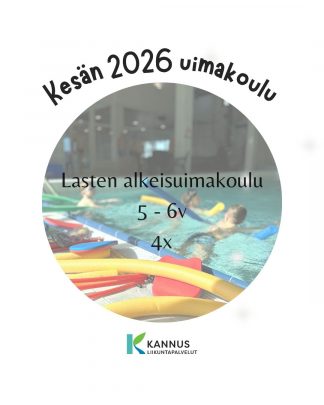 Kesän 2026 alkeisuimakoulu 5-6 v. 4x (22.-25.6.)
